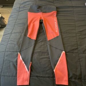 Under Armour coral and Black Leggings